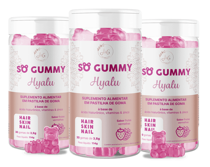 Hyalu Gummy - Vitaminas para cabelos pele unha em Sorocaba